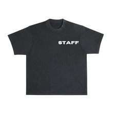 Load image into Gallery viewer, &quot;STAFF&quot; Heavyweight Pigment T-Shirt Black